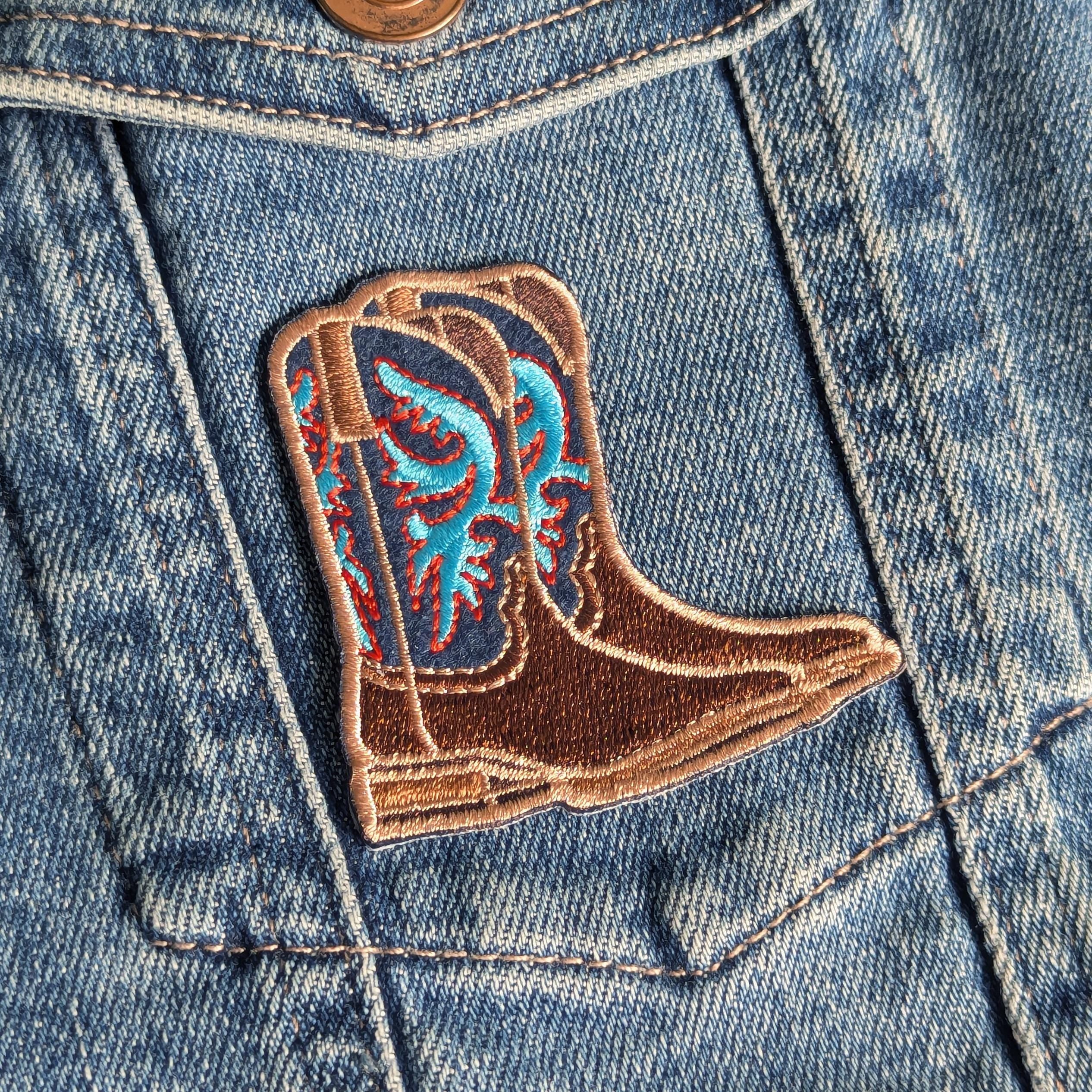 High-quality cowboy boots patch for country music fans