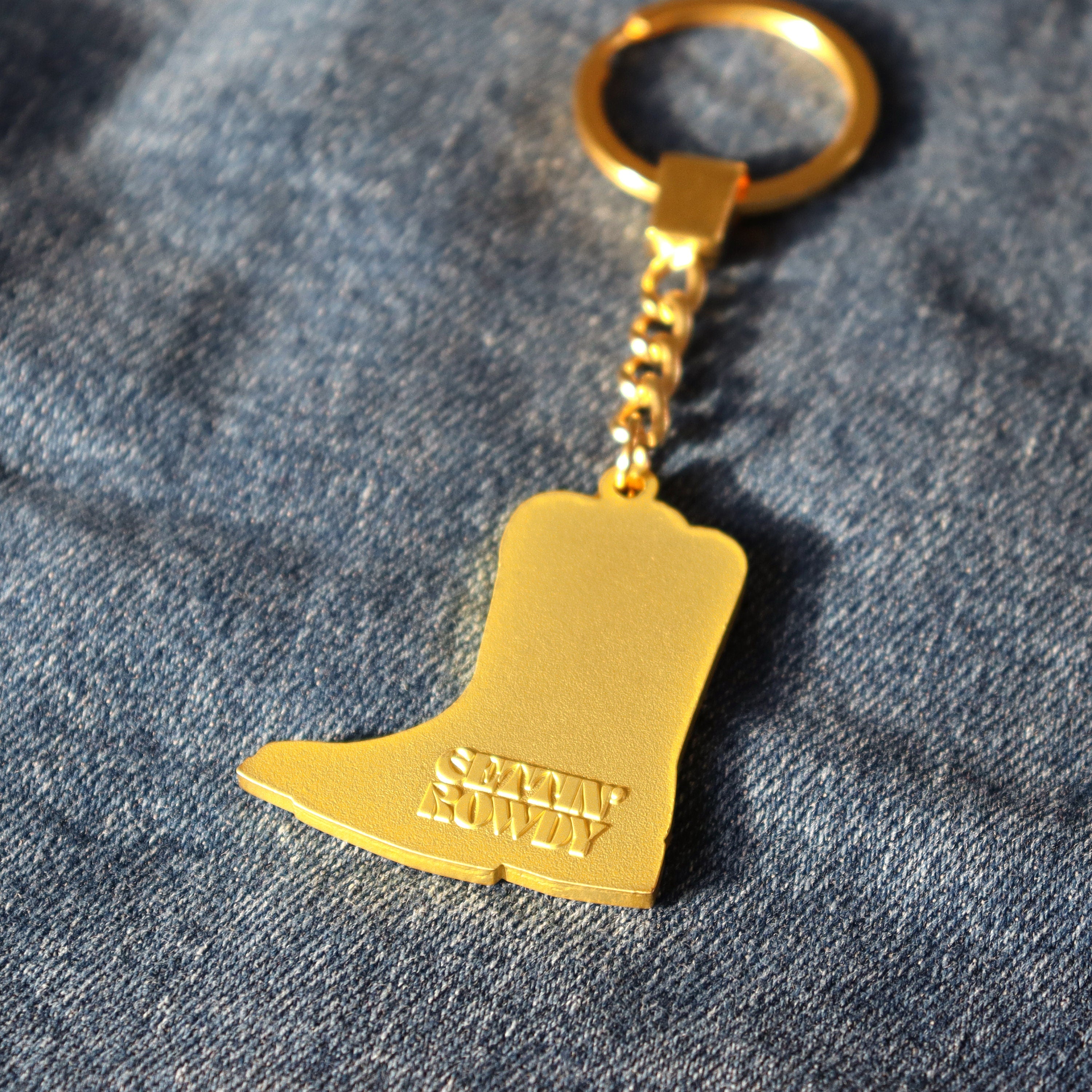 Cowboy Boots Enamel Keychain – Western Boot Charm