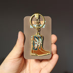 Cowboy Boots Enamel Keychain – Western Boot Charm