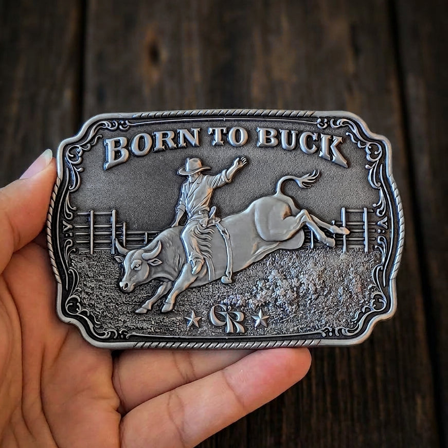 Born To Buck Western Belt Buckle