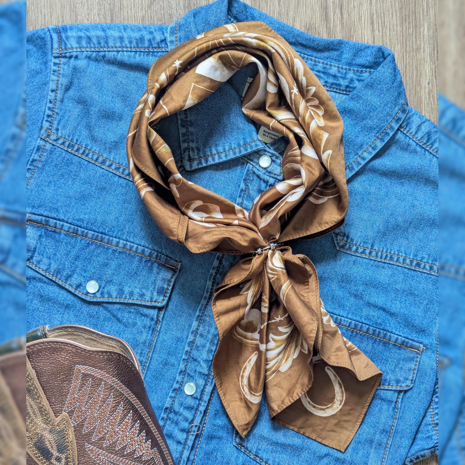 Western Flourish Cotton Bandana