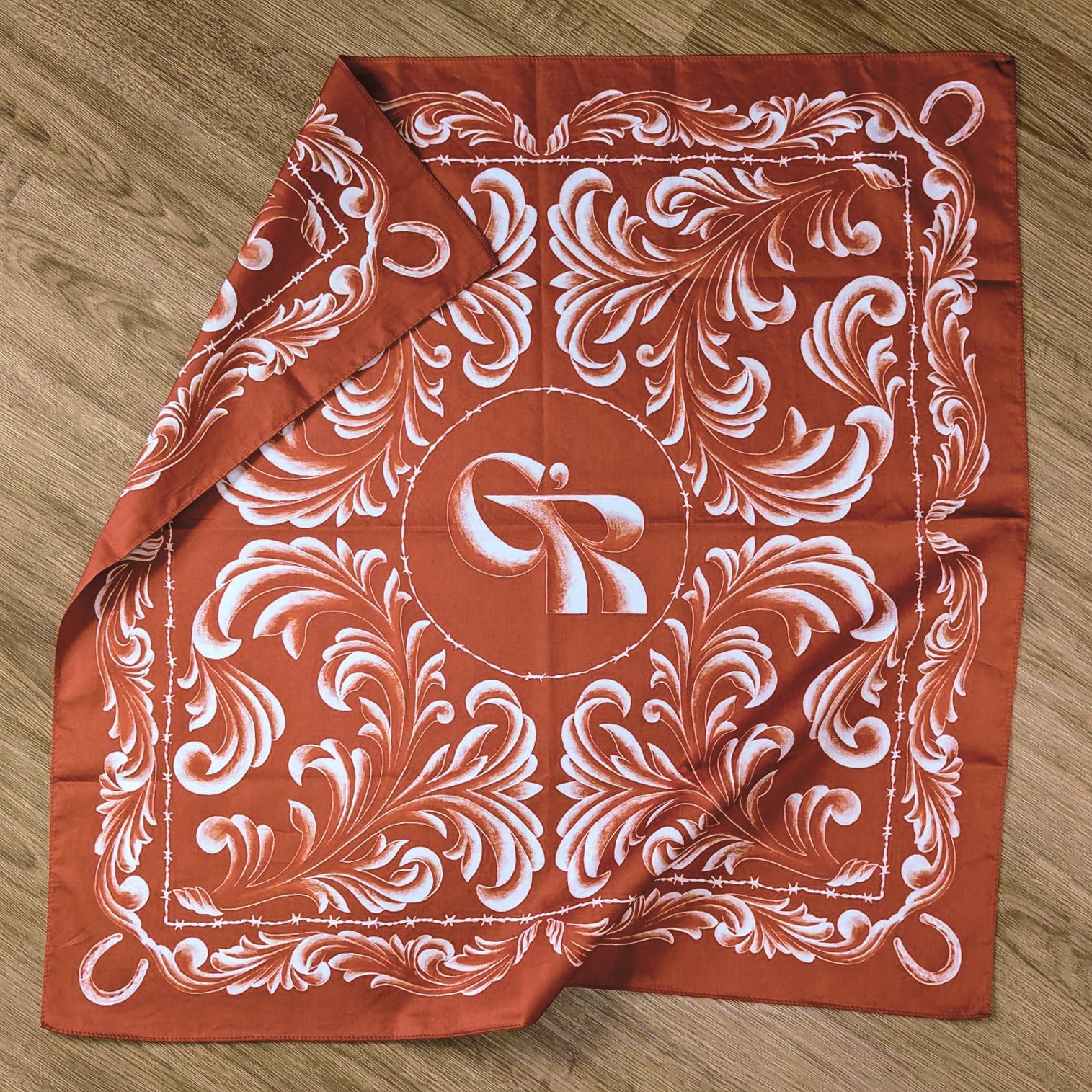 Western Flourish Cotton Bandana