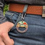 Heads Carolina Tails California keychain bottle opener for country music fans