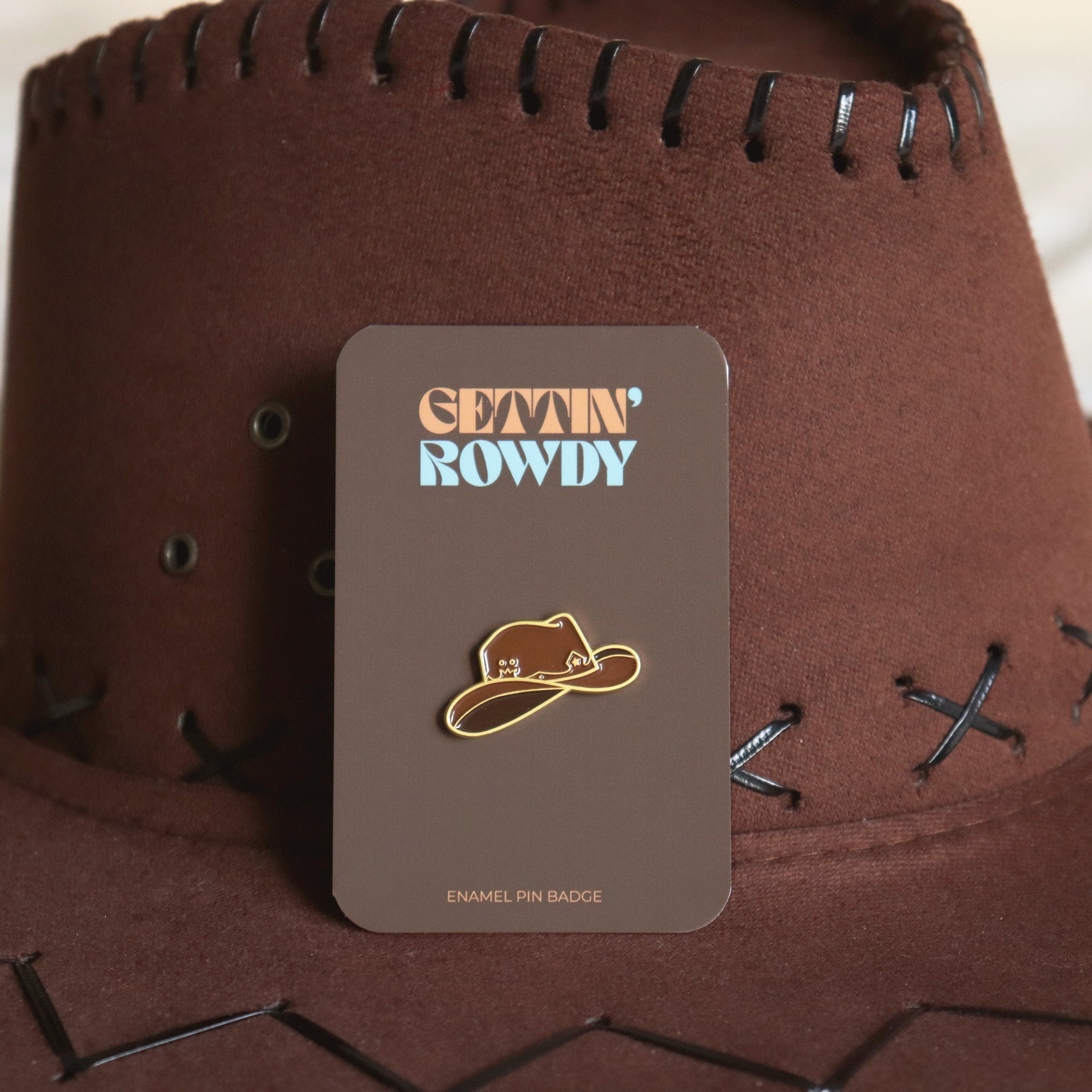 Cowboy Hat Soft Enamel Pin Badge
