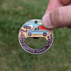 Western Bottle Opener & Keychain Coin – Heads Carolina Tails California