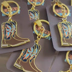 Cowboy Boots Enamel Keychain – Western Boot Charm